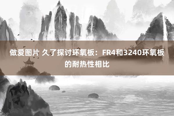 做爱图片 久了探讨环氧板：FR4和3240环氧板的耐热性相比