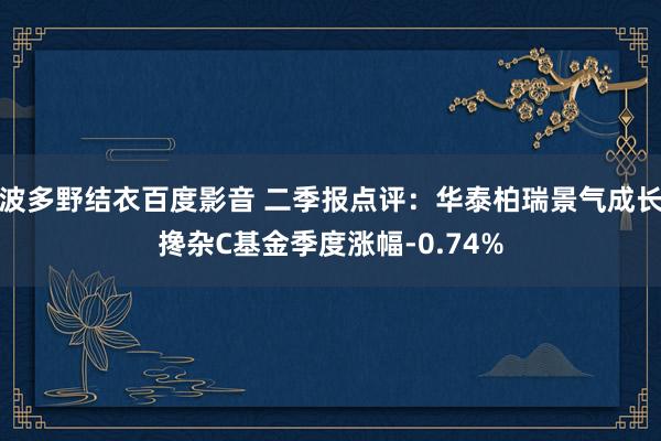 波多野结衣百度影音 二季报点评：华泰柏瑞景气成长搀杂C基金季度涨幅-0.74%