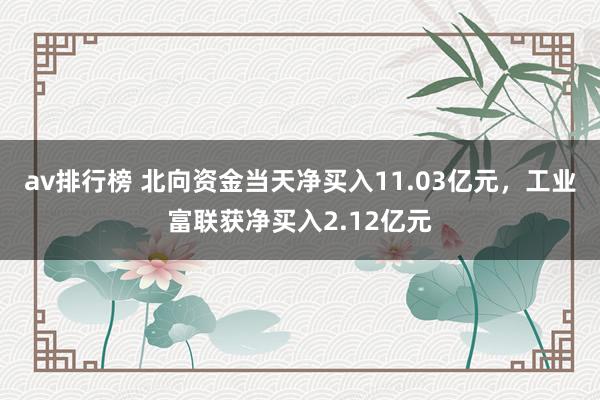 av排行榜 北向资金当天净买入11.03亿元，工业富联获净买入2.12亿元