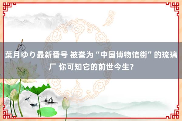 葉月ゆり最新番号 被誉为“中国博物馆街”的琉璃厂 你可知它的前世今生？