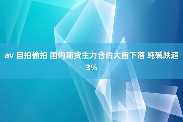 av 自拍偷拍 国内期货主力合约大皆下落 纯碱跌超3%