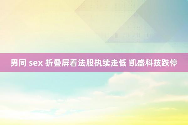 男同 sex 折叠屏看法股执续走低 凯盛科技跌停