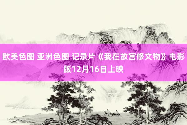 欧美色图 亚洲色图 记录片《我在故宫修文物》电影版12月16日上映